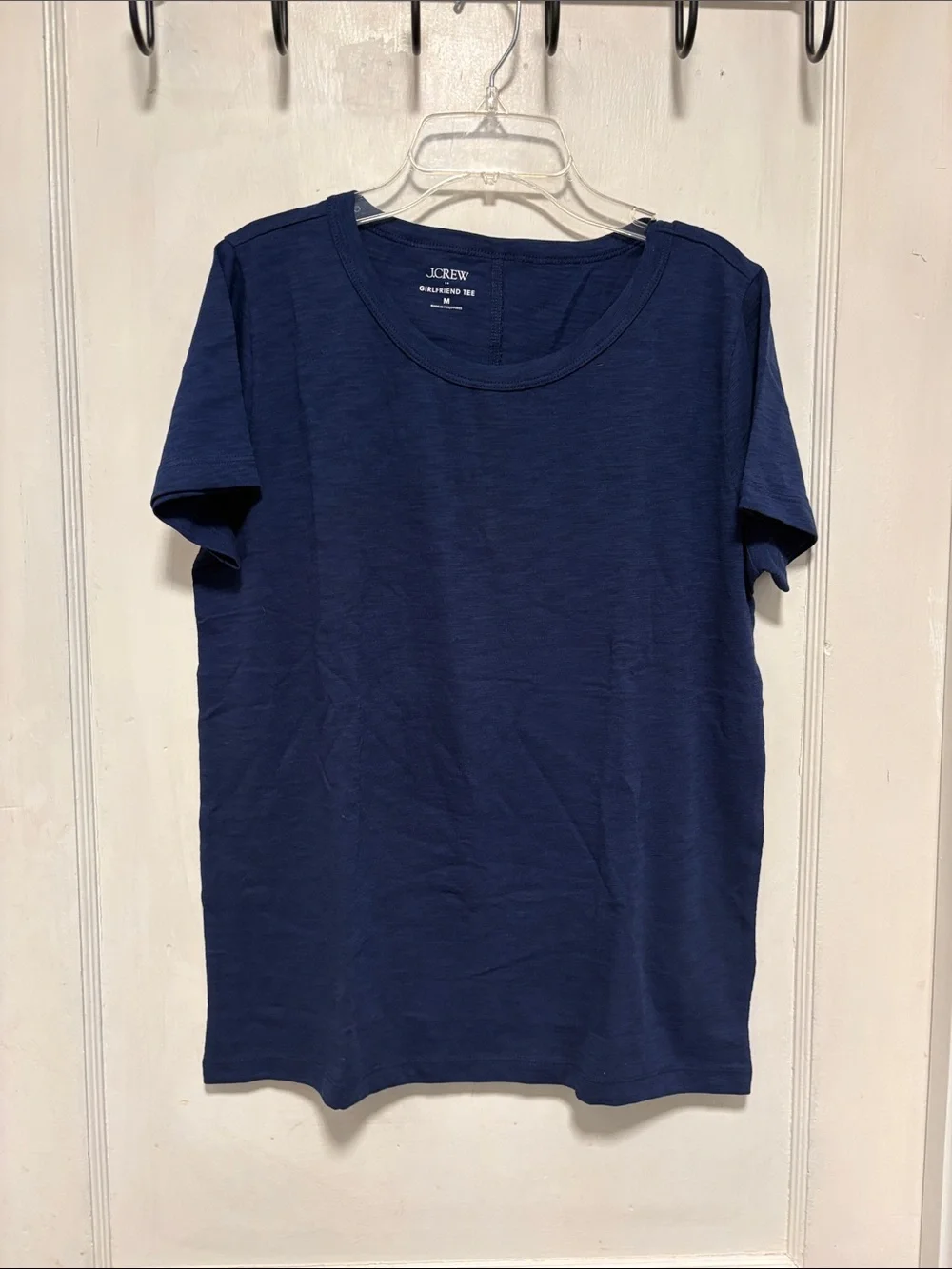 J. Crew Factory Navy Blue Girlfriend Tee Short Sleeve Crewneck Tee Medium